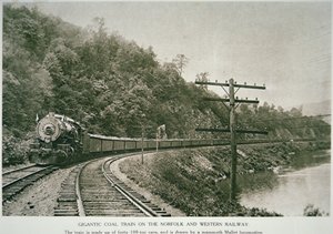 Norfolk & Western Railway, ca. 1925 (s/h-billede) af American Photographer