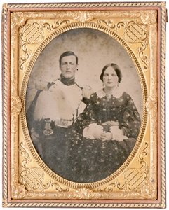 Portræt af Hamilton Branch og en uidentificeret kvinde (daguerrotypi) af American Photographer