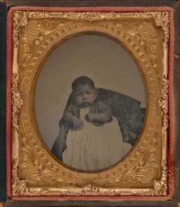 Portræt af en baby, ca. 1860 (foto) af American Photographer
