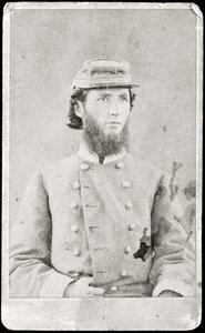 Portræt af en soldat (s/h-foto) af American Photographer