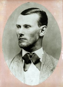 Portræt af forbryderen Jesse James (1847-1882) kort før hans død. Fotografi 1882. af American Photographer