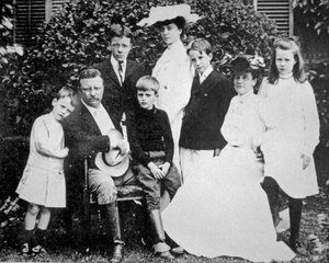 Præsident Theodore Roosevelt med sin kone og familie af American Photographer