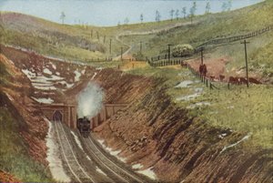 Raton Tunnel, højeste punkt på Santa Fe (farvet foto) af American Photographer