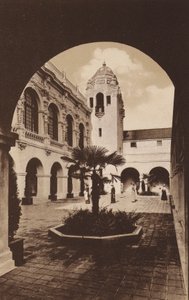San Diego: Patio of Southern California Counties Building, Panama-California-udstillingen (s/h-foto) af American Photographer