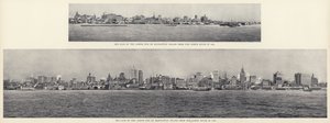Sky-Line af den nedre ende af Manhattan Island fra North River (s/h foto) af American Photographer