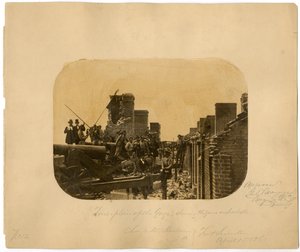 Soldater efter evakueringen af de besejrede unionsstyrker, Slaget ved Fort Sumter, 1861 af American Photographer