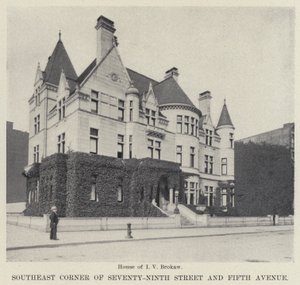 Sydøstlige hjørne af Seventy-Ninth Street og Fifth Avenue (s/h-billede) af American Photographer