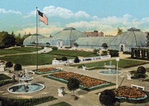 Sunken Gardens and Conservatory, Washington Park (farvet foto) af American Photographer