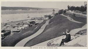 Hudson River og Riverside Park (s/h foto) af American Photographer