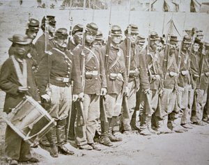 Det sjette Maine Infanteri Regt. Union Army, i parade efter slaget ved Fredericksburg af American Photographer