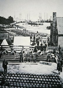 Union Army ammunitionsdepot i City Point, Virginia af American Photographer