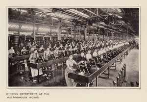 Spoleafdelingen på Westinghouse-fabrikken (s/h-foto) af American Photographer