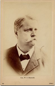 Winfield Scott Hancock (1824-86), general i den amerikanske hær, foto af B B Russell, Boston (albumenfoto) af American Photographer