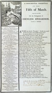 En monumental inskription den femte marts, 1772 (tryk) af American School
