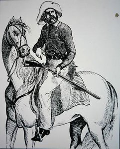 A Texas Ranger, ca. 1845 (gravering) af American School