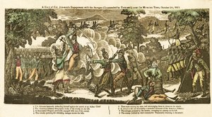 Et syn på oberst Johnsons engagement med de vilde (befalet af Tecumseh) nær Moravian Town, den 5. oktober af American School