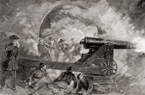 En kasemat under bombardementet ved slaget ved Fort Sumter, 12. april14 af American School