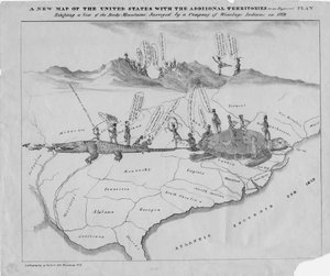 Et nyt kort over USA med de yderligere territorier på en forbedret plan, c.1828