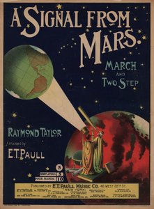 Et signal fra Mars (farvelitografi) af American School