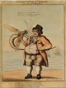En hveps, der boltrer sig, 1813 (håndfarvet radering) af American School