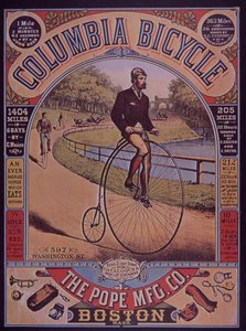 Annonce for Columbia Penny-Farthing cykel, Boston, USA af American School