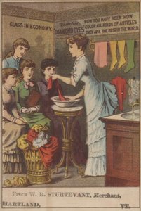 Annonce for diamantfarvestoffer (farve litho) af American School