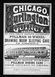 Annonce for Pullman Cars of Chicago, ca. 1875 (litho) af American School