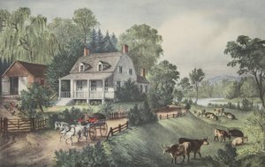 American Homestead - Sommer, udg. 1868, Currier & Ives af American School