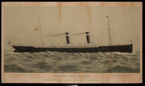 American Line St Louis and St Paul Red Star Line International Navigation Company (kromolitografi) af American School