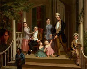 Ashe-Moses Family Group, ca. 1845 (olie på lærred) af American School