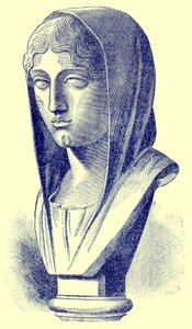 Aspasia, illustration fra History of Greece af Victor Duruy, udgivet 1890 (digitalt forbedret billede) af American School