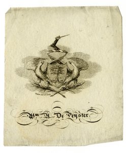 Bogplade af William Axtell De Peyster (1793-1856), ca. 1840 af American School