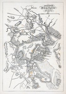 Boston og omegn i 1775 og 1776 (litho) af American School