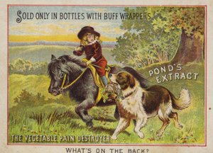 Dreng rider på en pony med sin hund af American School