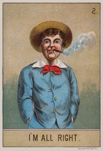 Dreng ryger (farve litho) af American School