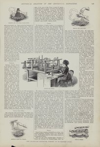 Brasiliansk silkeormsudstilling i Machinery Hall, Centennial Exposition, Philadelphia, Pennsylvania, USA af American School