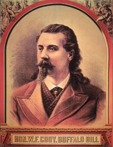 Buffalo Bill (1846-1917) 1886 (farve litho) af American School