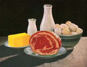 Smør, mælk, æg og oksekød af American School