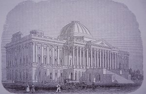 Capitol Building, Washington DC, USA, ca. 1848 (gravering) af American School