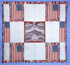 Centennial quilt, Massachusetts, 1876 (bomuld) af American School