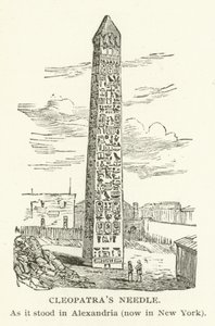 Cleopatras Needle, som den stod i Alexandria, nu i New York af American School