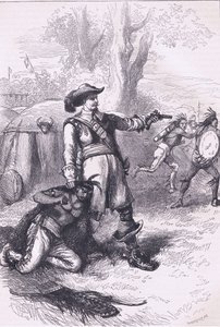 Oberst Atherton og indianerne 1661, illustration fra Cassell