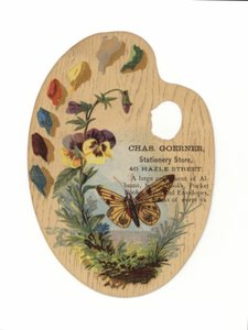 Farverig kunstnerpalette af American School