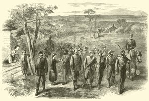 Konfødererede fanger blev ført fra Jonesborough til Atlanta, september 1864 af American School