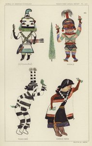 Cotokinunwu, Kaisale, Paiakyamu, Kaisale Mana (farvelitografi) af American School