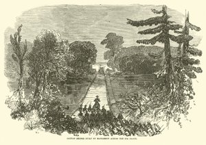 Bomuldsbro bygget af McPherson over Big Black, maj 1863 af American School