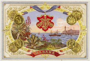 Cubansk cigarkasselabel af American School