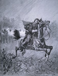 General Philip Kearneys død (1815-62) (gravering) af American School