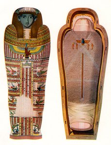 Egyptisk Mumie og Sarkofag af American School