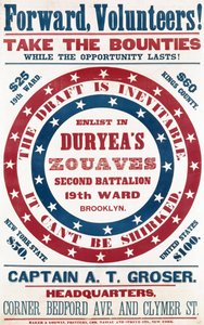 Meld dig til Duryeas Zouaves, Second Battalion, 19th Ward, Brooklyn, ca. 1861